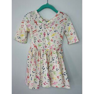 Dotdotsmile Dress Size 12-24 Months New With Tags Multi Color Music Notes
